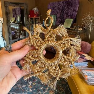 Handmade Macramé Snowflake Ornament